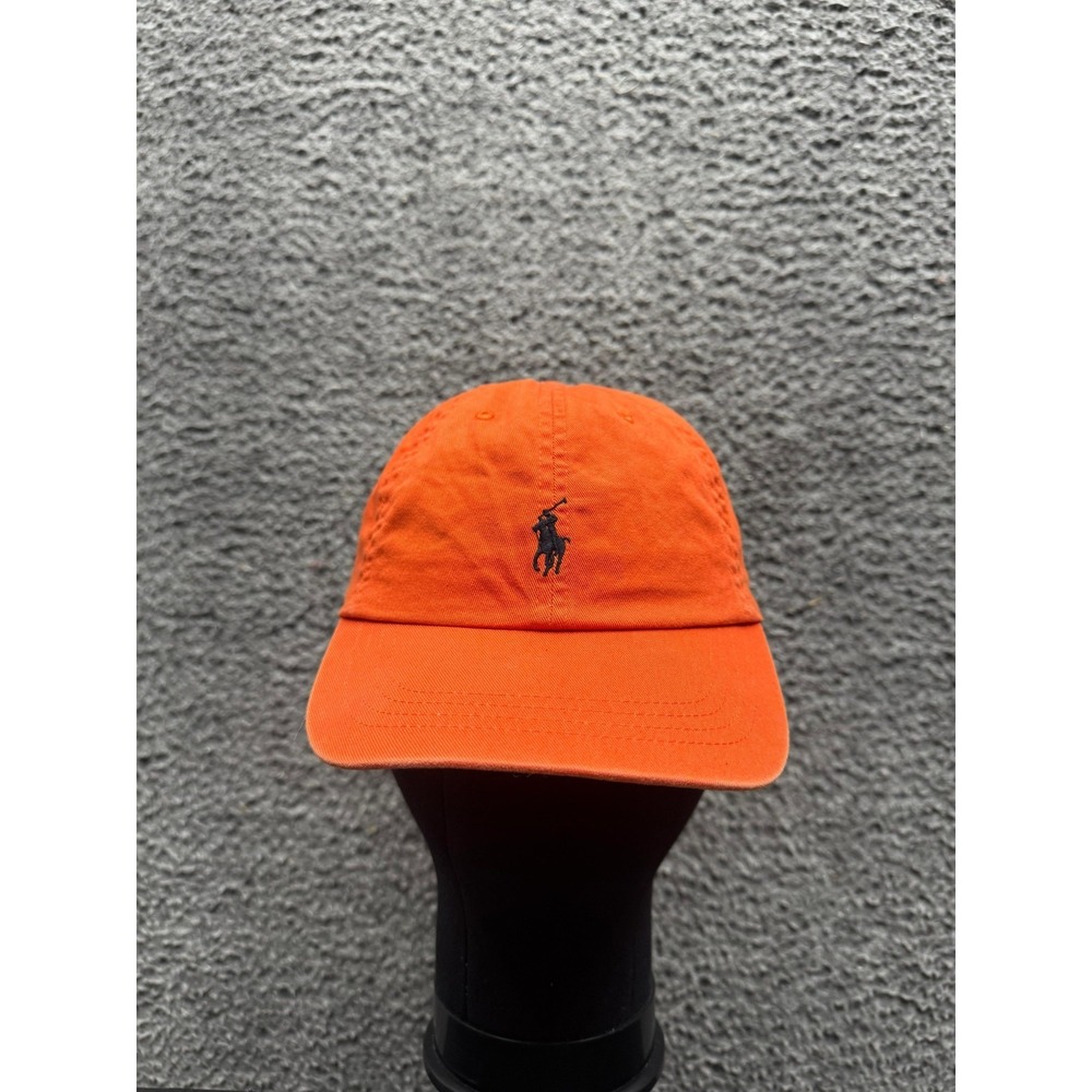 Polo Ralph Lauren Pony‎ Embroidered Strapback Golf Hat Orange One Size